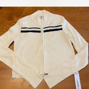 Princess Polly White and Black Striped Crop Top